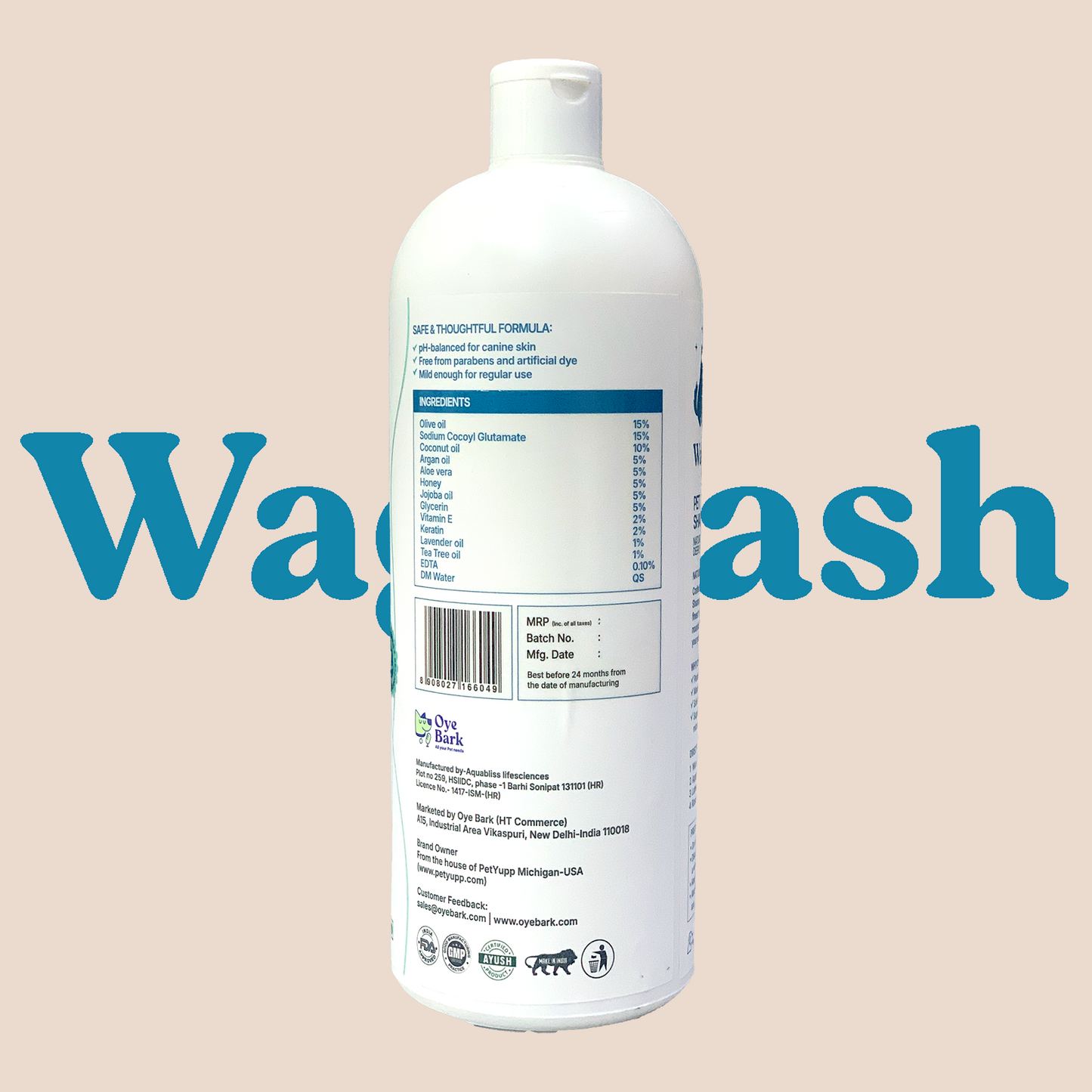 WagWash Organic Pet Shampoo - 1000ml