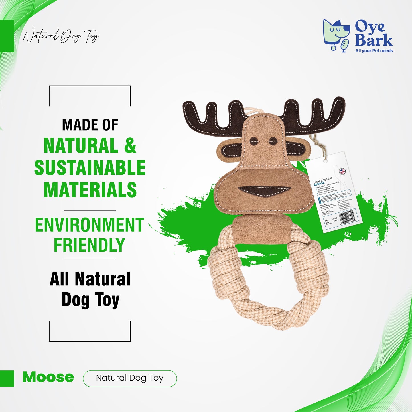 Moose Leather Dog Toy