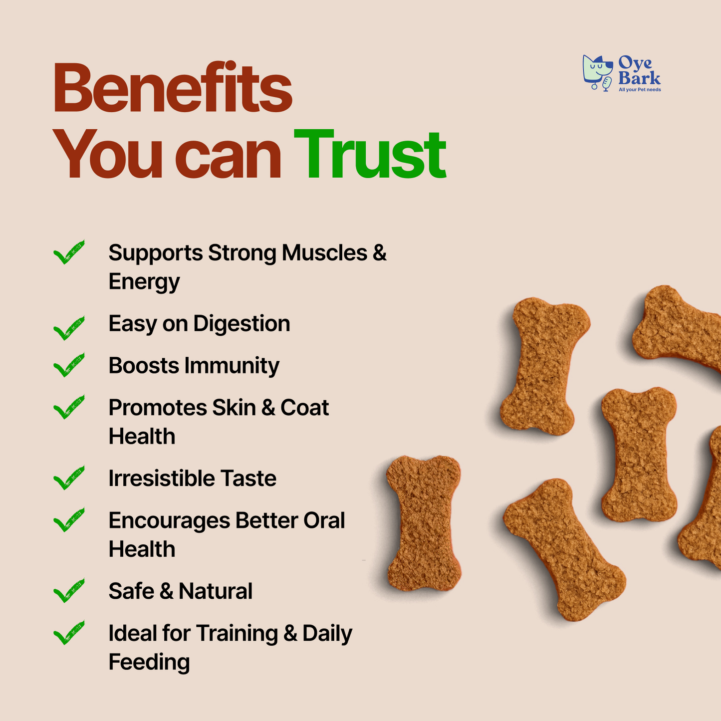 BarkBite Dog Treats - Cookies (500g)