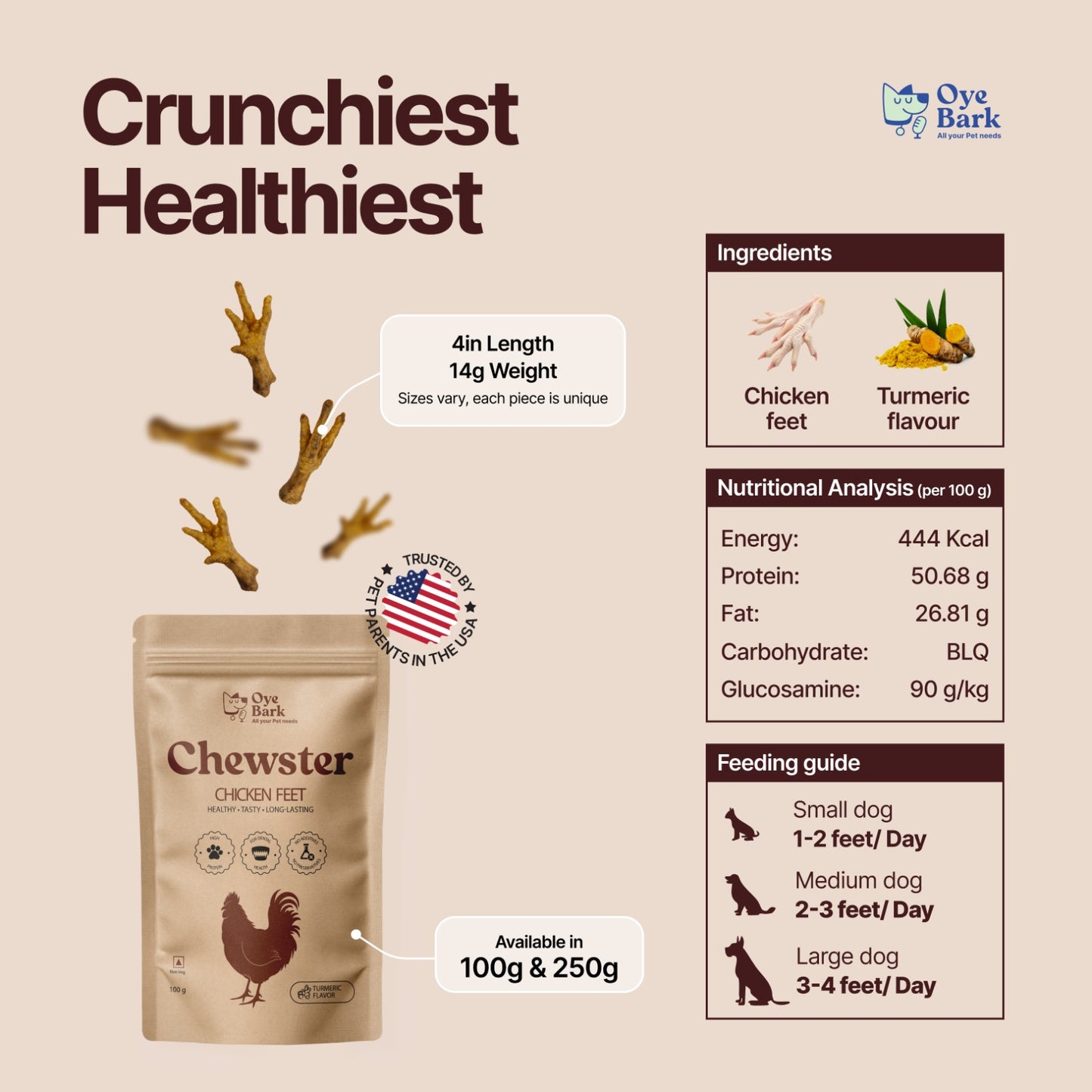Chewster - Chicken  Feet (100g)